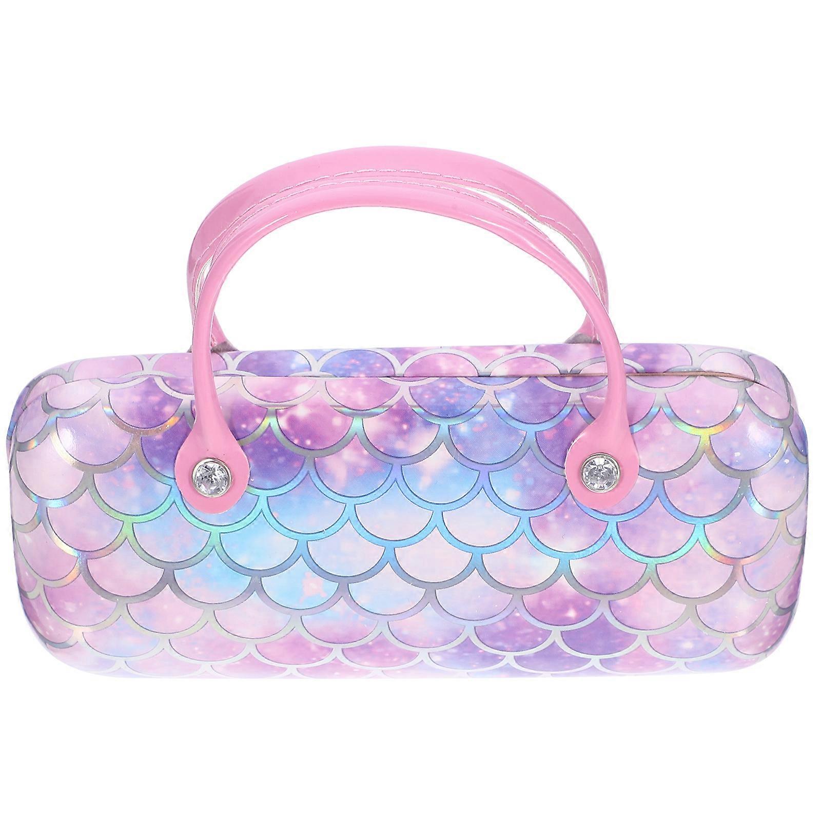 Eyeglass Case With Handle Protective For Kids Everyday Use Multi Color Rectangular Shape 1Pack