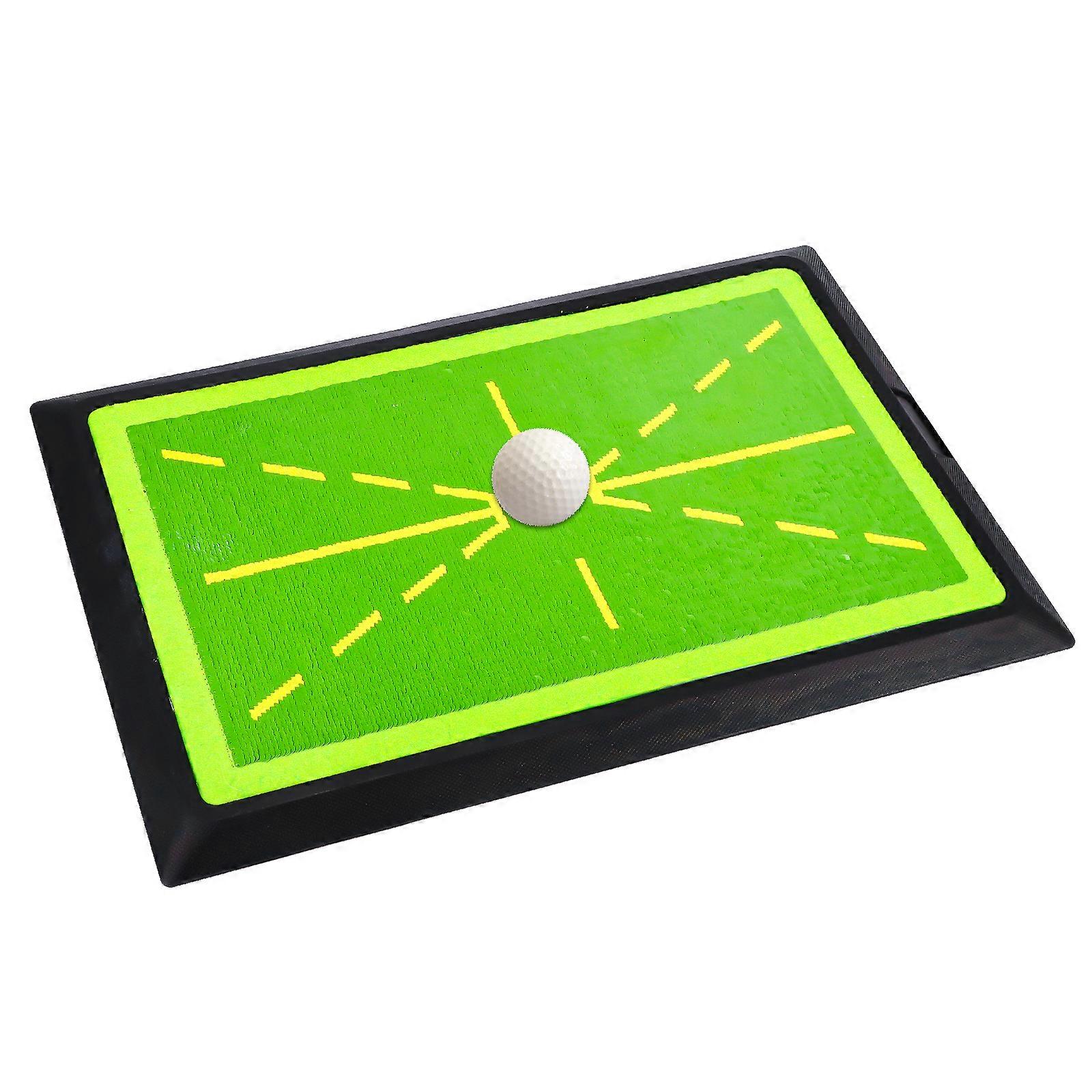 Golf mat practice mat with non-slip rubber base for shot path analysis