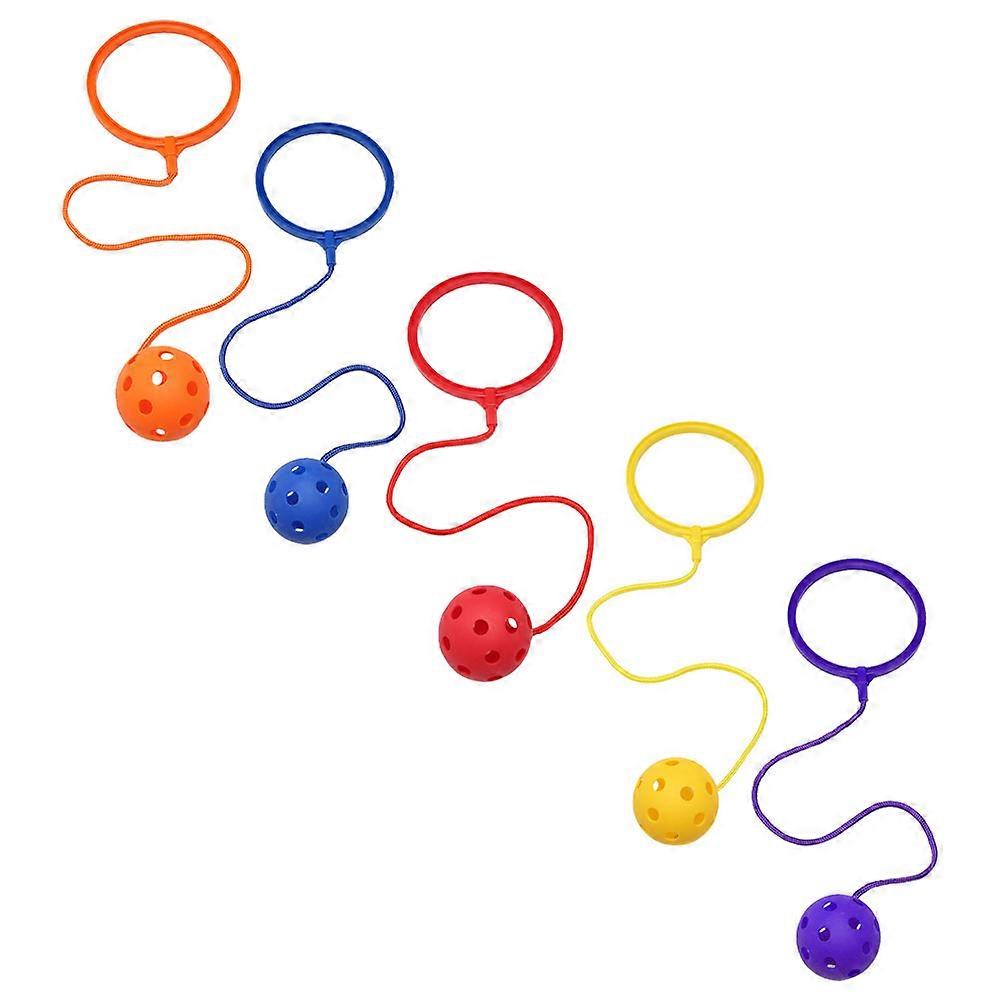 Skip Ball Ankle Toy Cardio Game 5Pcs Assorted Color for Children Playing