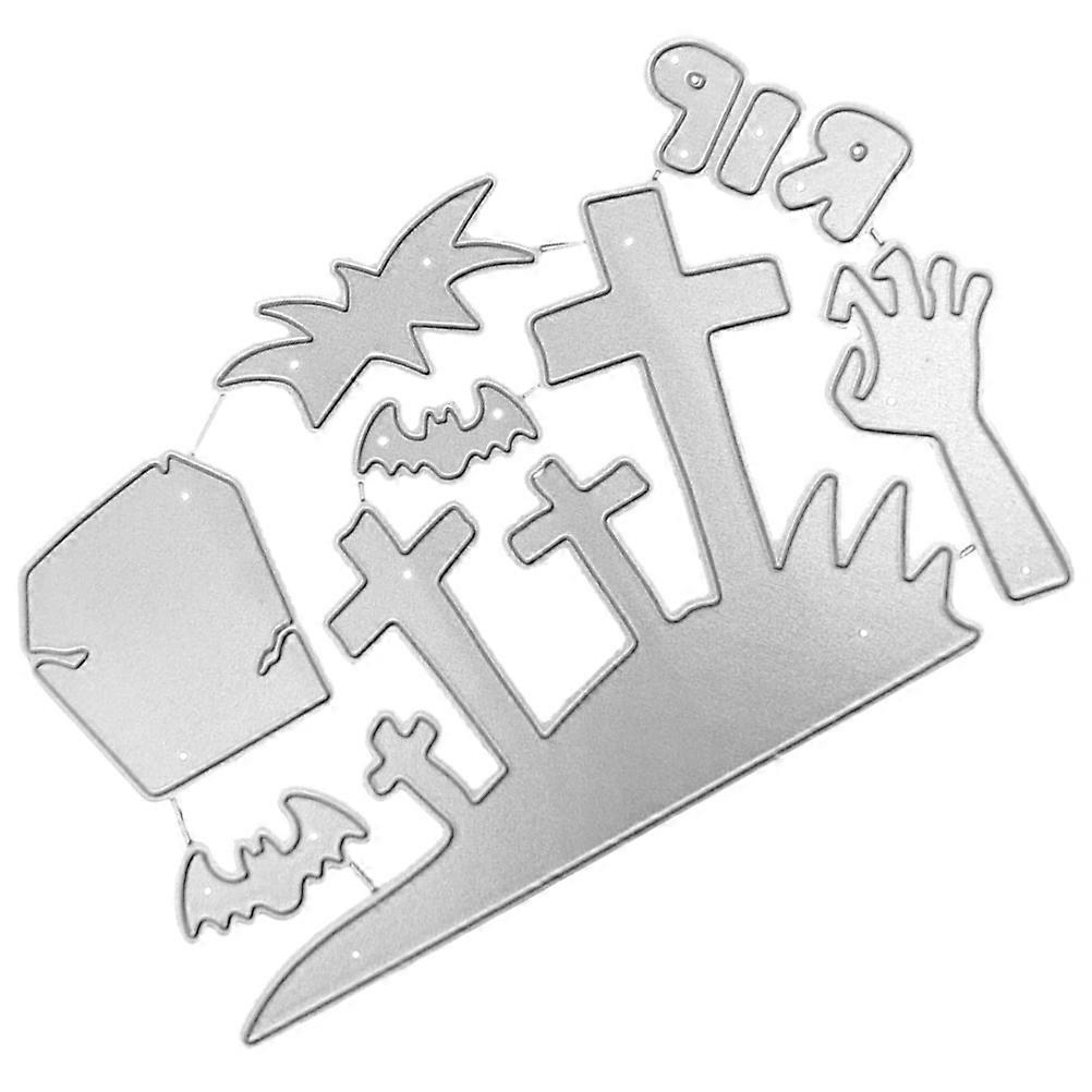 DIY Scrapbook Metal Die Cuts Stencil Bat Shape For Halloween Decoration 1Set