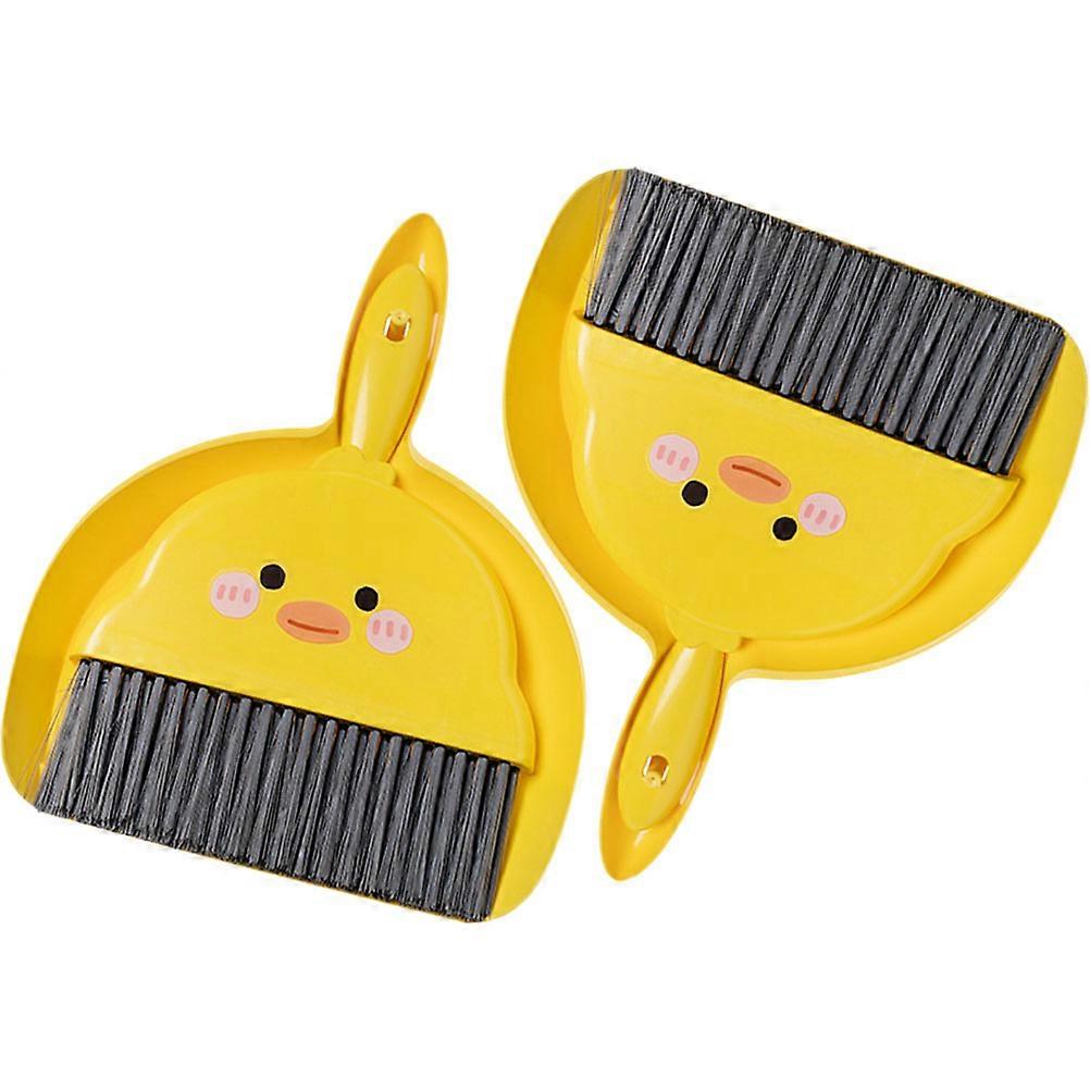 Desktop Dustpan And Brush Set Suitable For Children Dormitory Cleaning High Efficiency Convenient 2 Sets