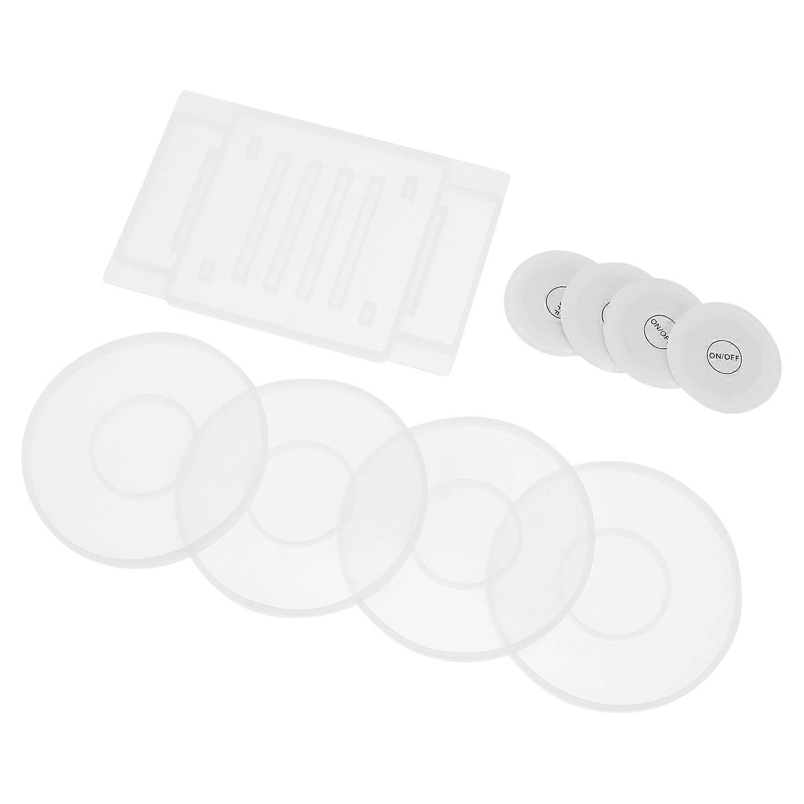 1 Set CD Disc Mold Creative DIY Craft Luminous Coaster Mold with 4 Stickers