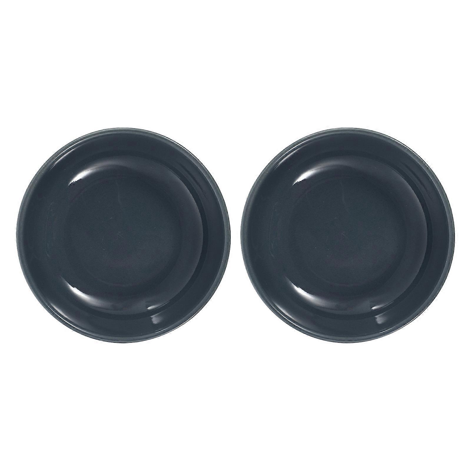 Ceramic Sauce Dipping Plate 2Pcs Ideal For Menu Presentation During Restaurant Use Featuring Practical Design