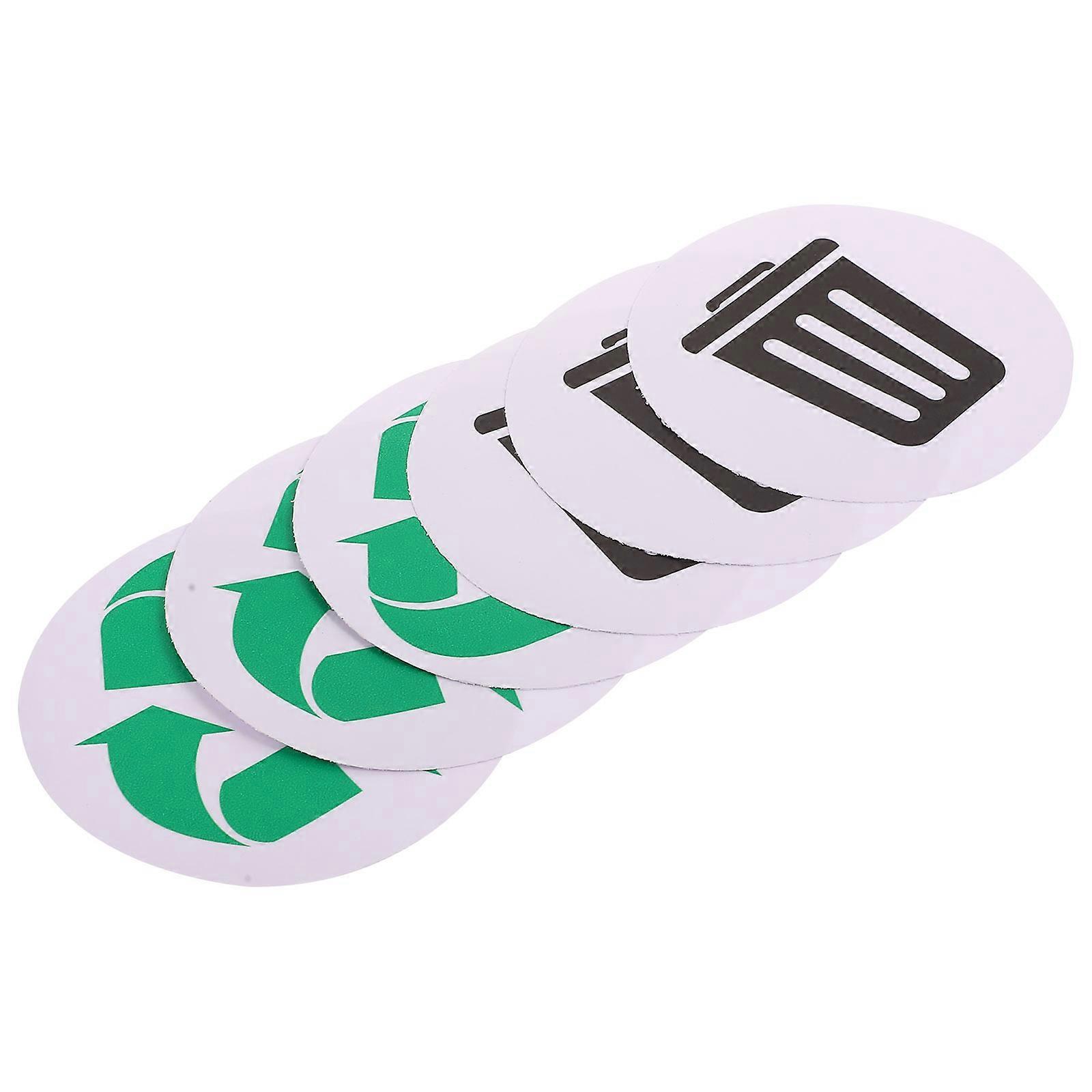 6pcs Recycle Sign Stickers for Garbage Classification Trash Can Stickers