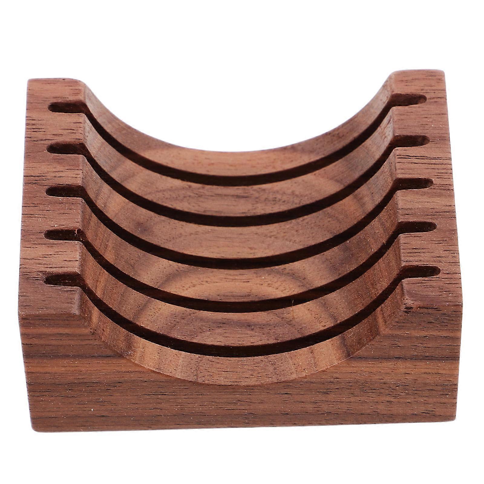 Wooden Coffee Filter Holder Organizer with Multifunctional Storage for Kitchen Size 3.5 x 4.5 x 2.5 Inches