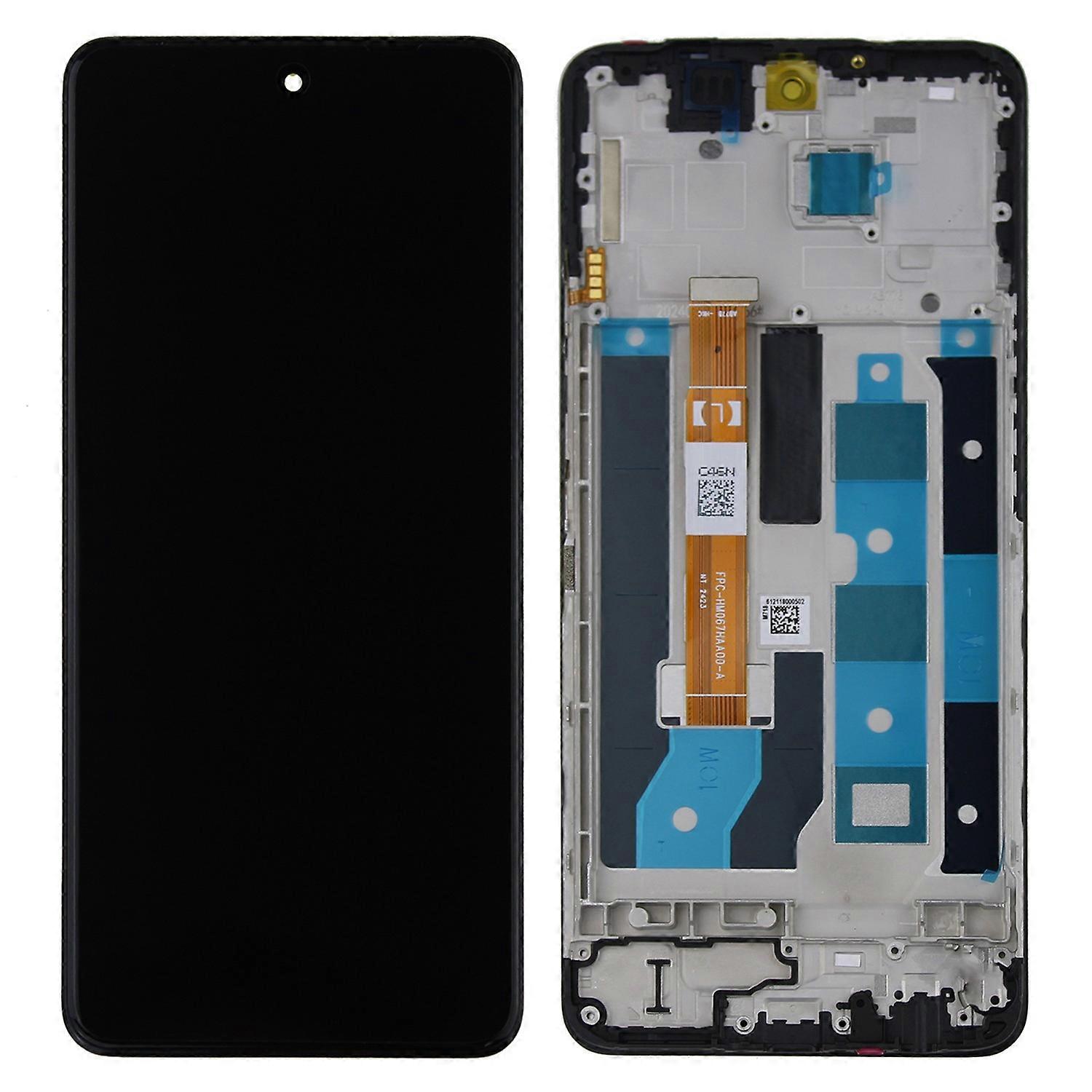 For Realme 12x 5G OEM Grade S LCD Screen and Digitizer Assembly Frame Part (Without Logo)