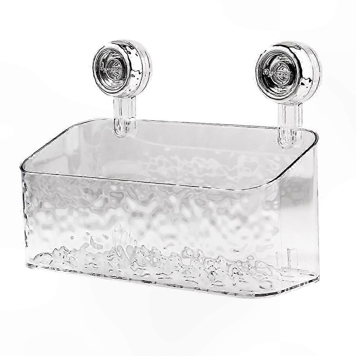 Single Rotating Suction Cup Organizer Transparent Storage Container