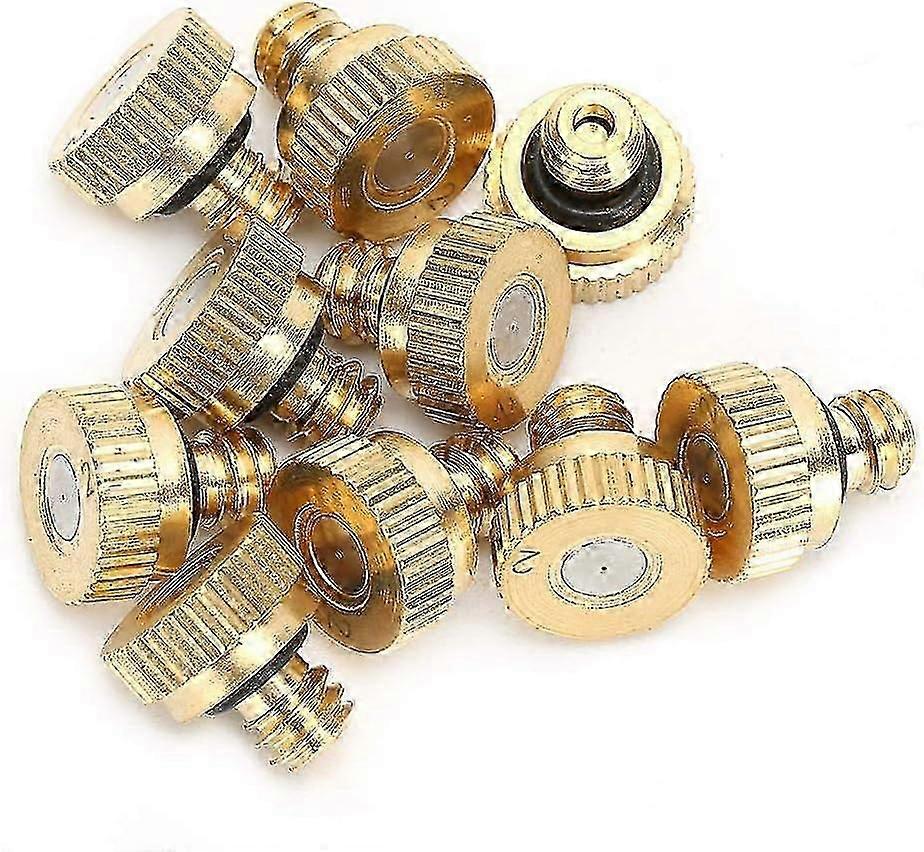 10pcs 0.2mm Atomizing Sprayer Nozzle, Water Saving Misting Spray Nozzle, with O-Shape Seal Ring, for Outdoor Cooling System