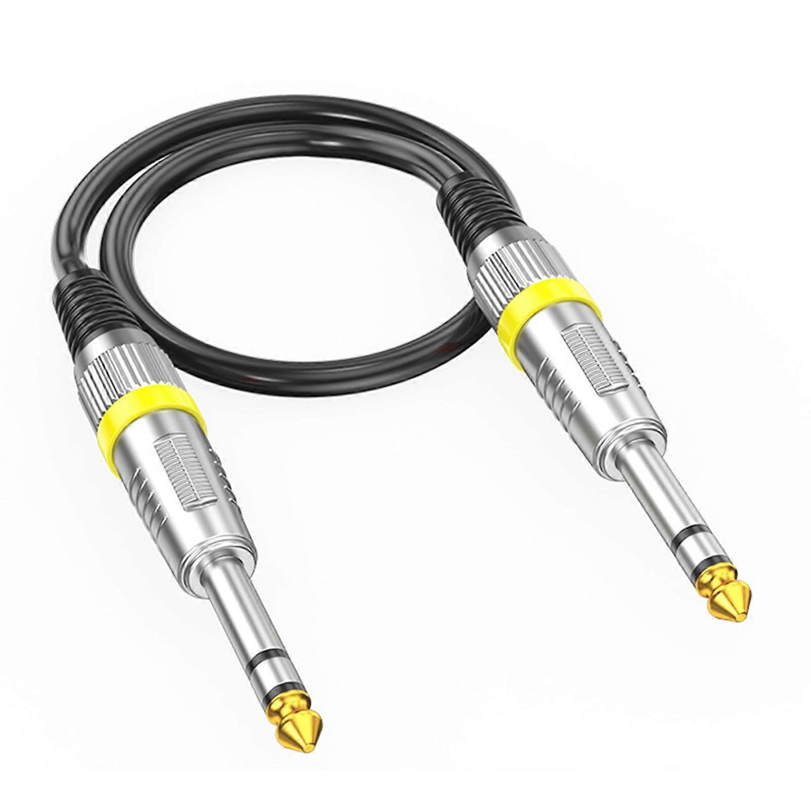 Professional 6.35mm Stereo Cable, Plug To Plug, Guitar Connection Cable For Amplifier And Mixer