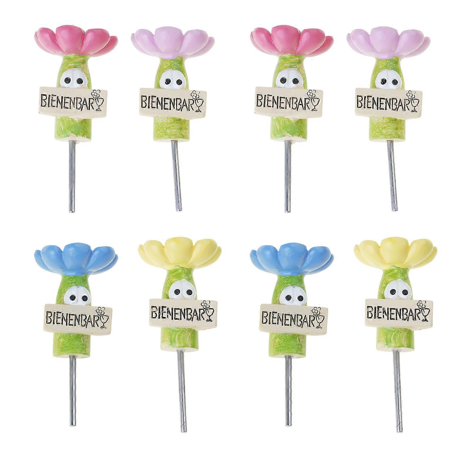 Bees Drinking Cups Bird Bath for Outdoor Space Stake Design Bird Feeding Station Multicolor