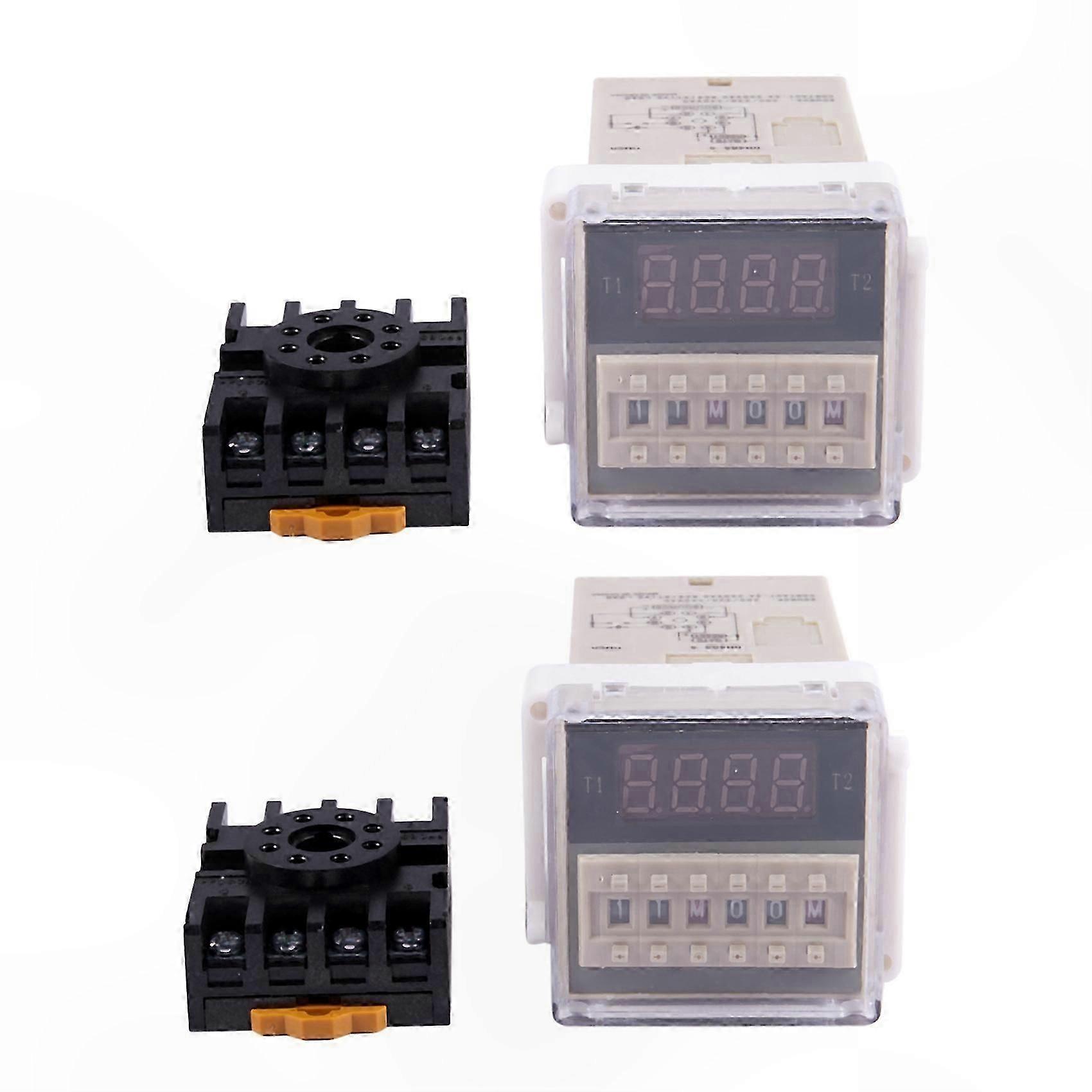 Programmable Dual Delay Relay Module 220V AC 5A Double Channel Timer Tool