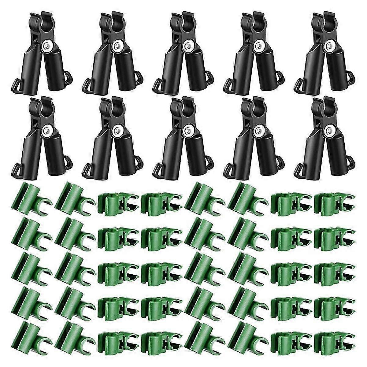 Adjustable Plant Trellis Connector Clip - 50 Piece Garden Plastic A-Type Connecting Joint