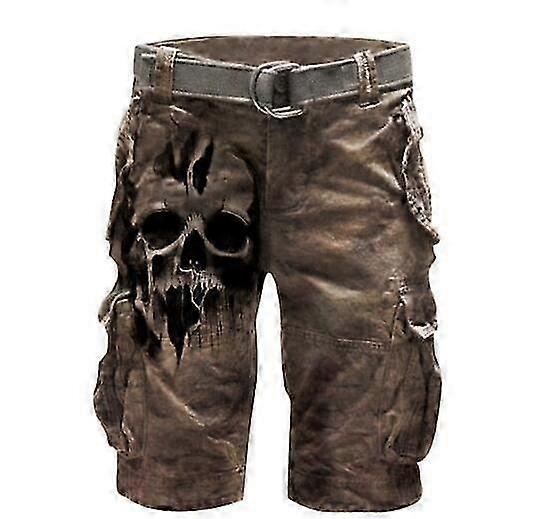 Men's Casual Twill Elastic Cargo Shorts