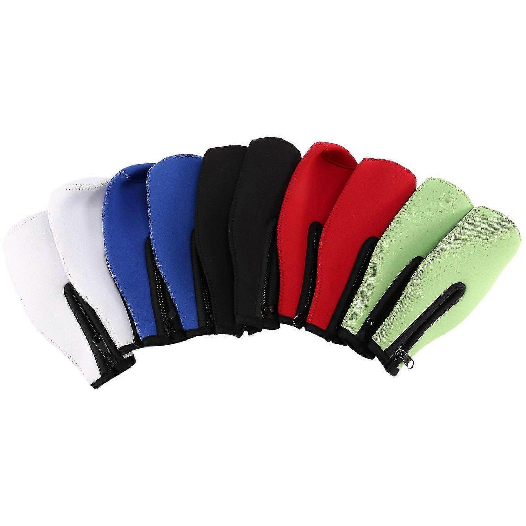 10 Pieces Beer Bottle Coolers Bottle Insulator Sleeve Covers with Ring Zipper for 12 Oz 330 Ml Bot