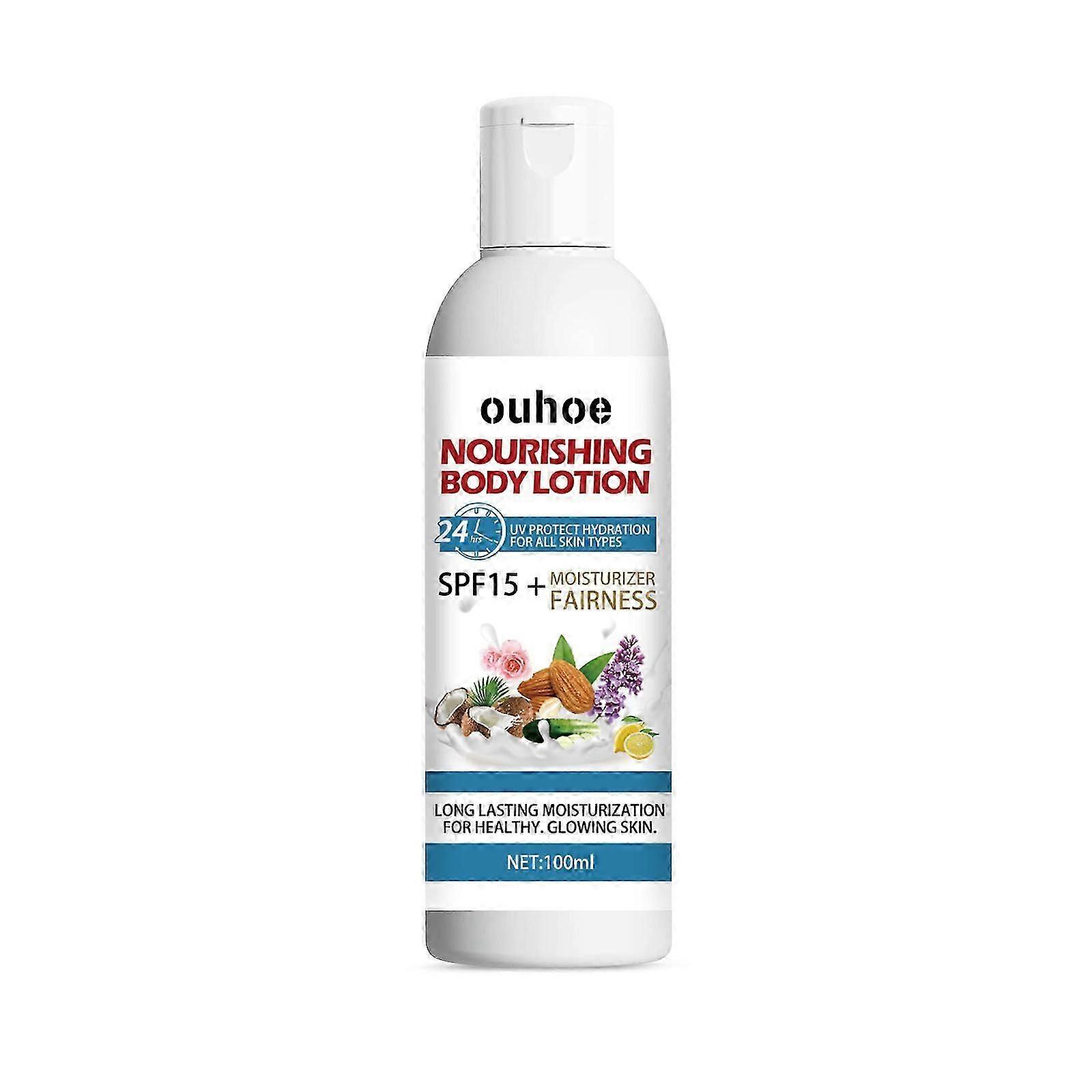 OUHOE Whitening Moisturizing Lotion replenishes, smooths, brightens, and whitens the skin with body lotion