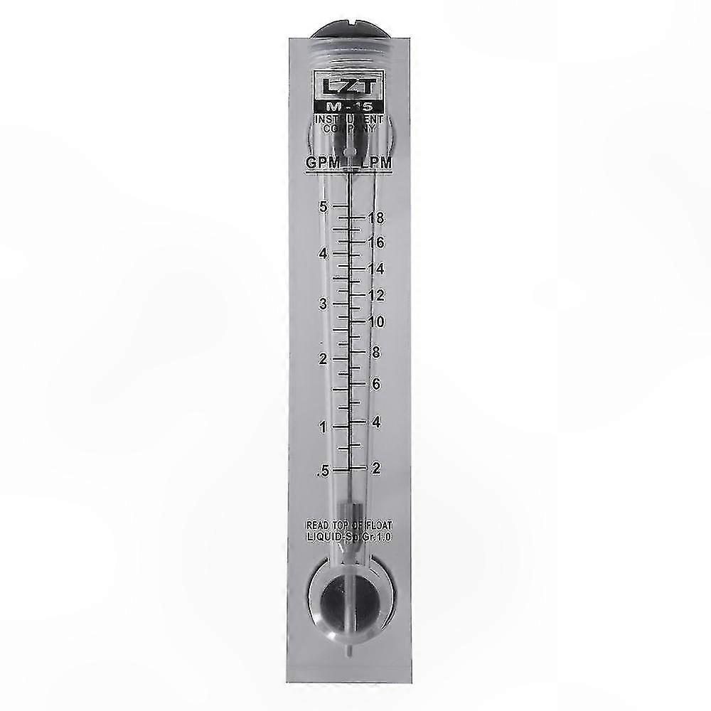 Liquid Flow Meter, 0.5-5 GPM (2-18 LPM), Panel Mount for Water Measurement