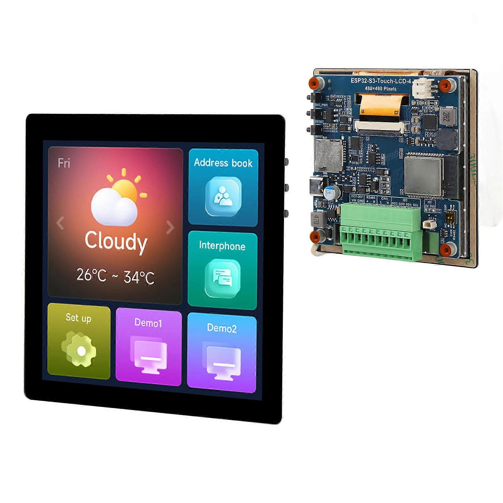 ESP32-S3 4 Inch 480x480 Capacitive Touch LCD Board 16GB Support