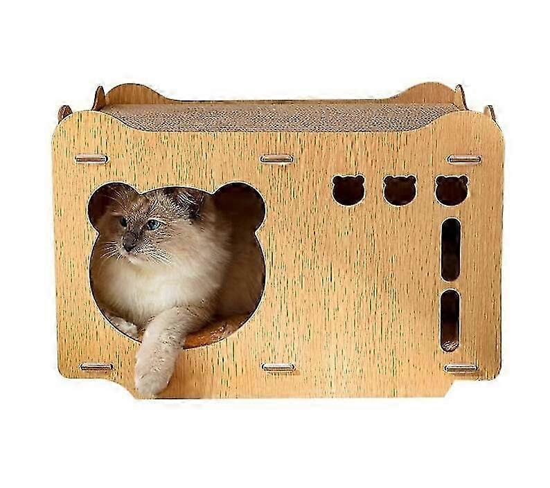 Cat Litter With Cat Scratching Board And Plush Mats