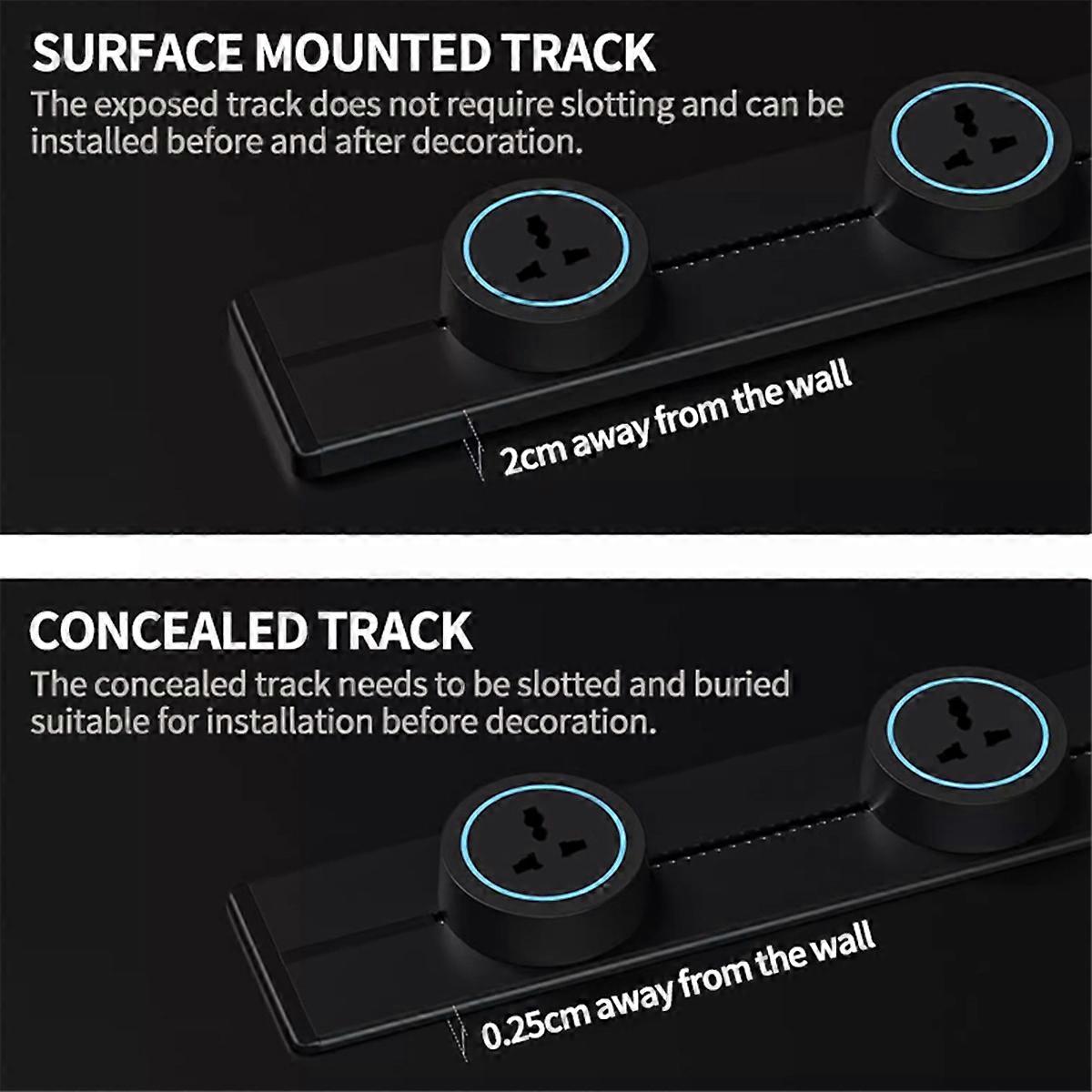 Socket Power Rail Socket Concealed Concealed Wall Kitchen Socket
