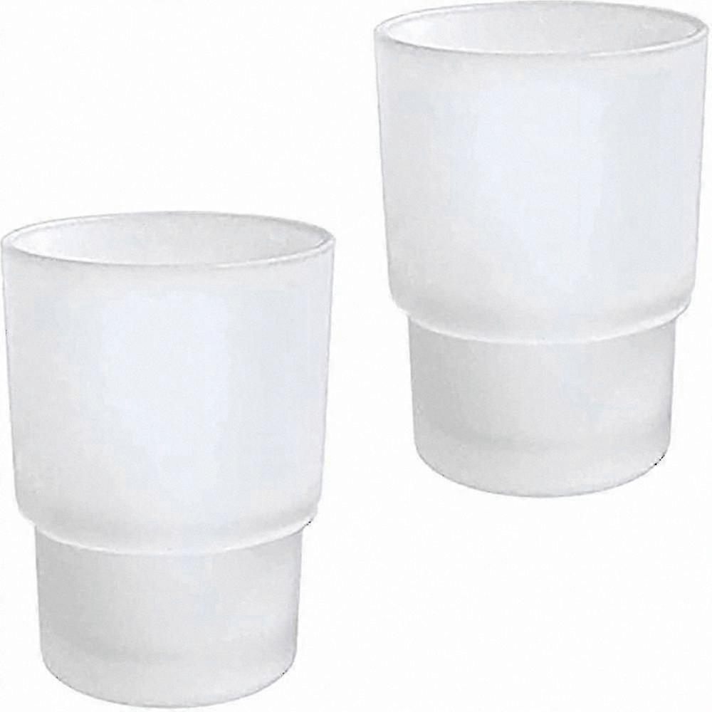 2-عبوة حاملات فرشاة أسنان زجاجية بلورية ، أكواب بديلة قابلة للتثبيت على الحائط للاستخدام في الحمام