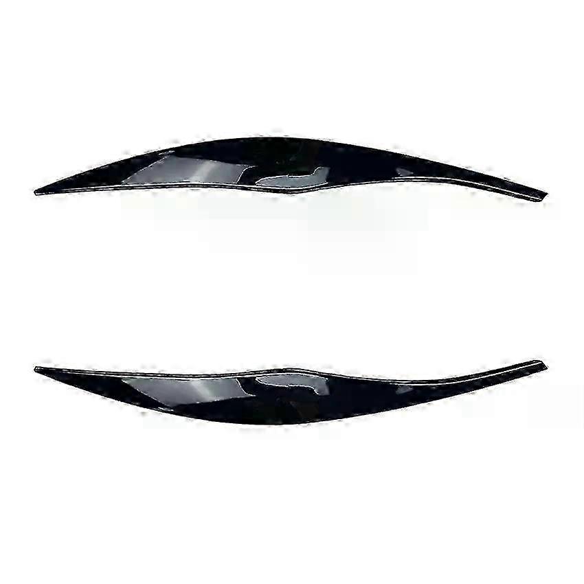 ABS Gloss Black Headlight Eyebrows Eyelid Fit For BMW 3 Series E90...