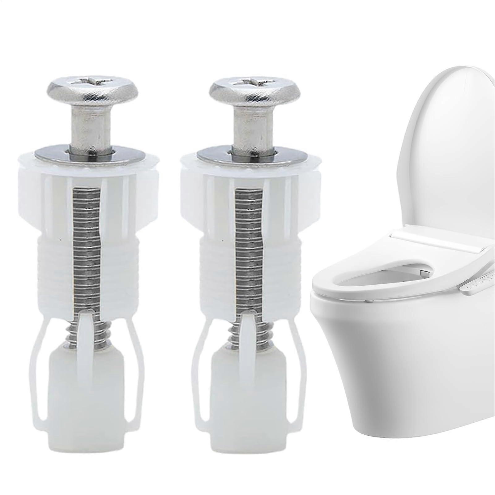 Toilet Seat Screws Set with Downlock Nuts and Bolts for Floor Mount Fastening Replacement and Installation