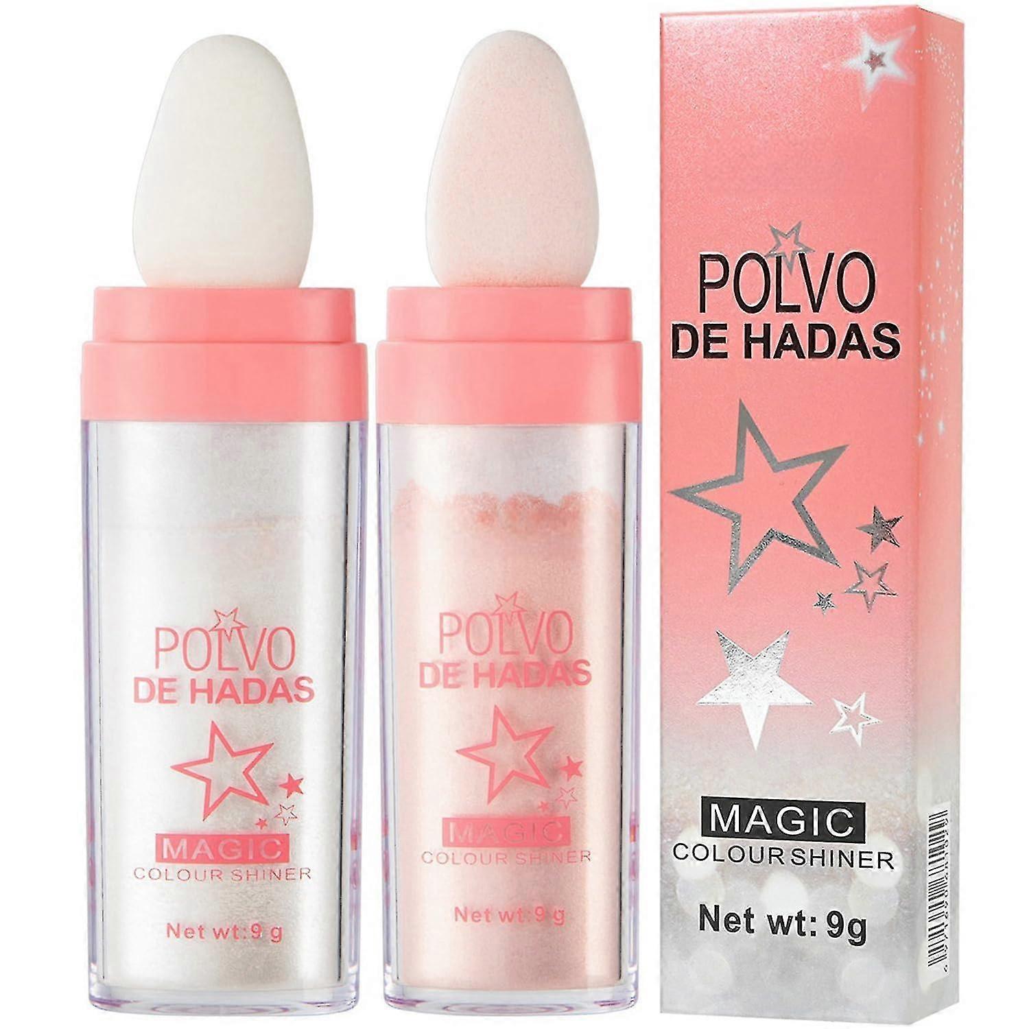 3PCS Polvo De Hadas Fairy Highlight Patting Powder Highlighter Body Brightens the Natural Three-dimensional Face(Trio)