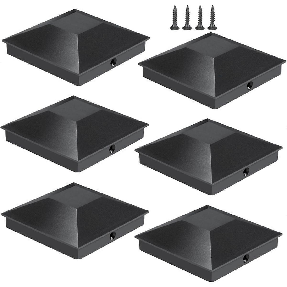 (3.5Inx3.5In)Wood Fence Post Caps,Waterproof Uv-Proof,Keep Post From Cracking and Rotting for Post C