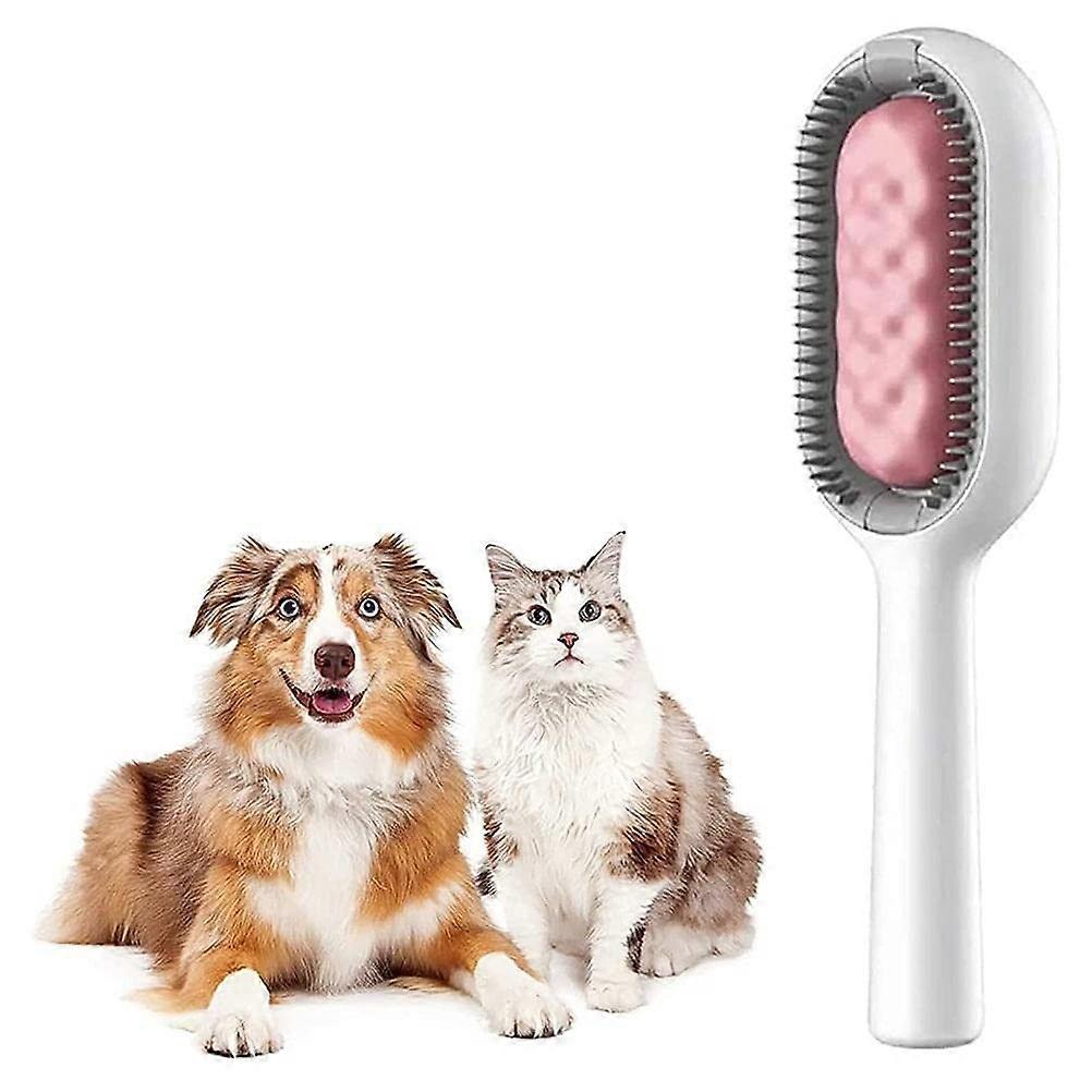 Pet Grooming Brush Soft Bristles For All Pets Reduces Tangles Durable Design