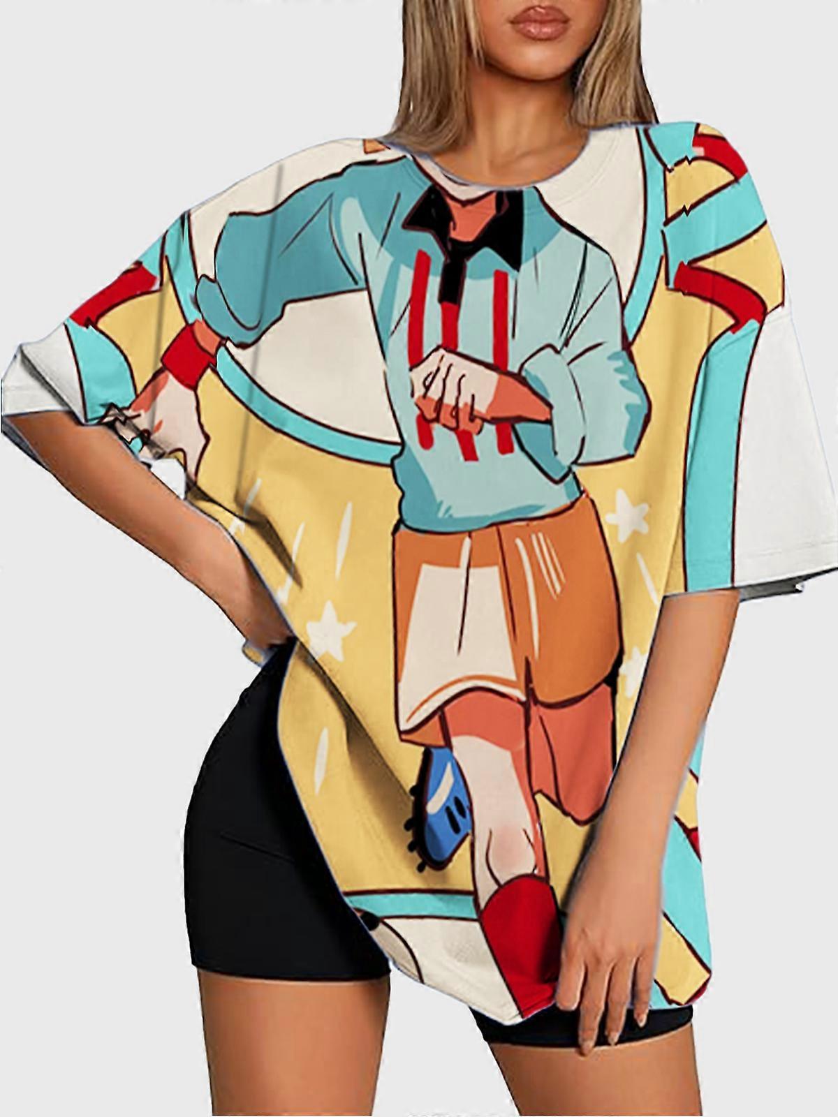 T-Shirt Round Neck, Loose Short Sleeve Toilet-bound Hanako-kun