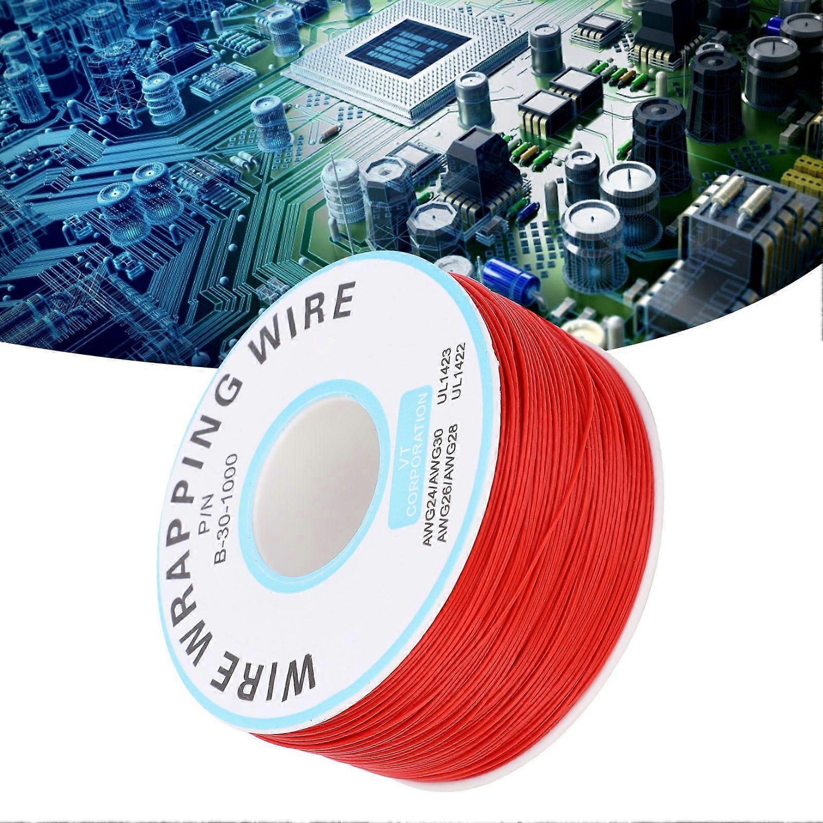 Red Wrapping Wire 0.25mm Copper Core High Temp 105℃ Single Core