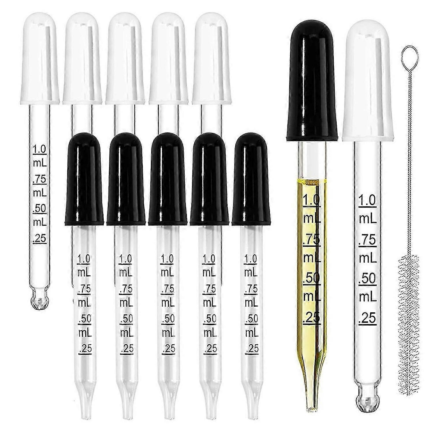 10Pcs Eye Dropper with Rubber Head, Precise Pipette Droppers