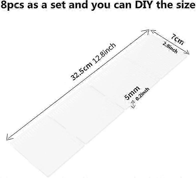 8-Pack Adjustable Plastic Drawer Dividers for Home Organization 2025