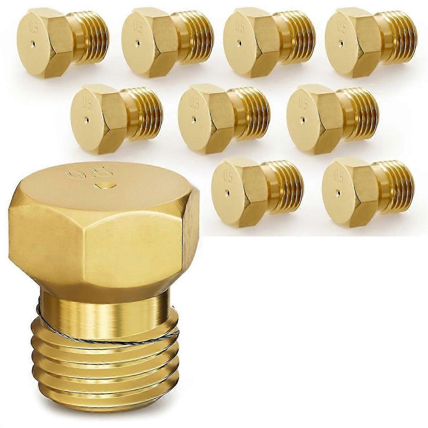 10 Pcs Propane to Natural Gas Conversion Kit-M6 X 0.75mm,0.5mm Brass Nozzle Gas Conversion Kit for G