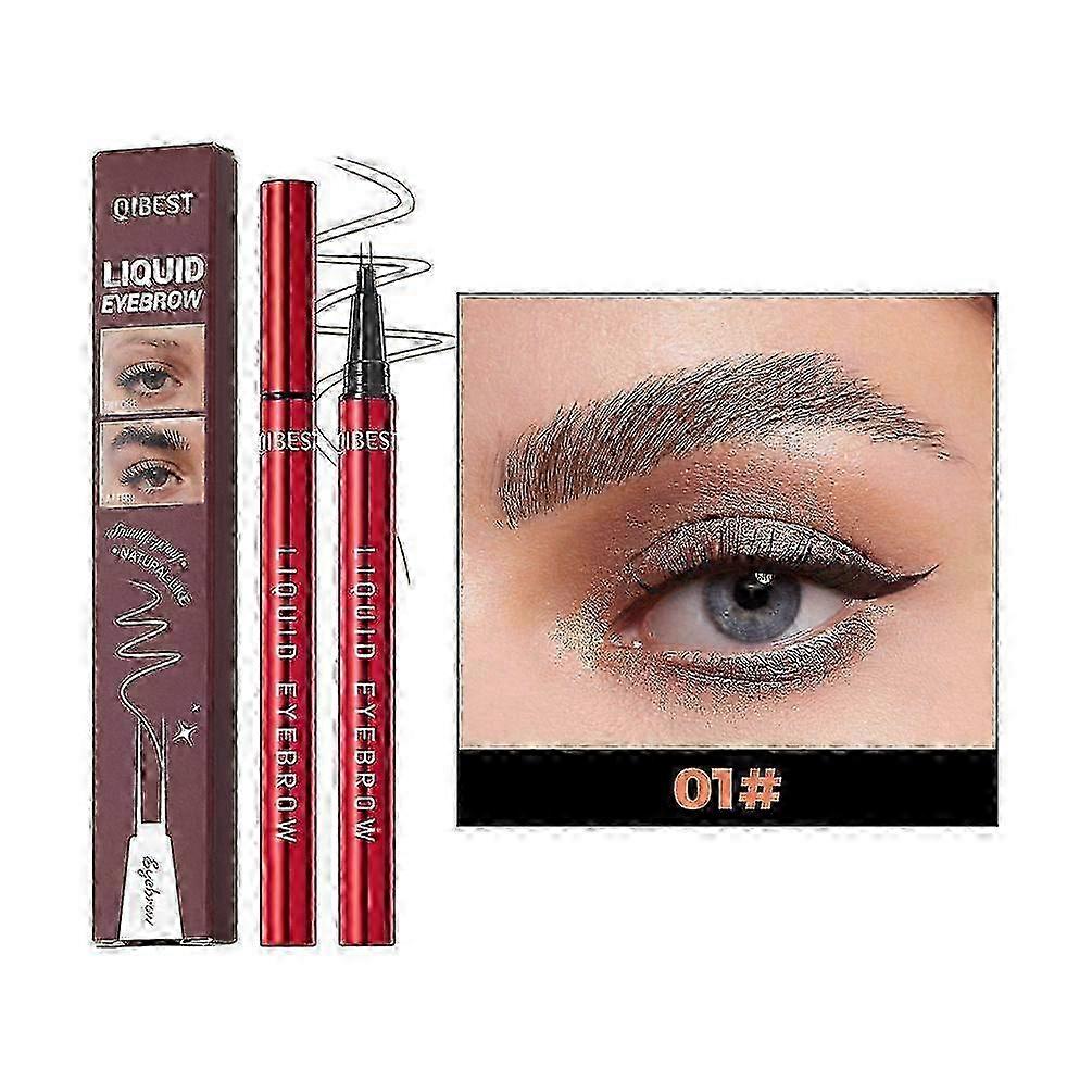 Faux Brow, Natural-Like Liquid Eyebrow Pen with Double-Brush Tip, Fast & Precise Eyebrow Makeup