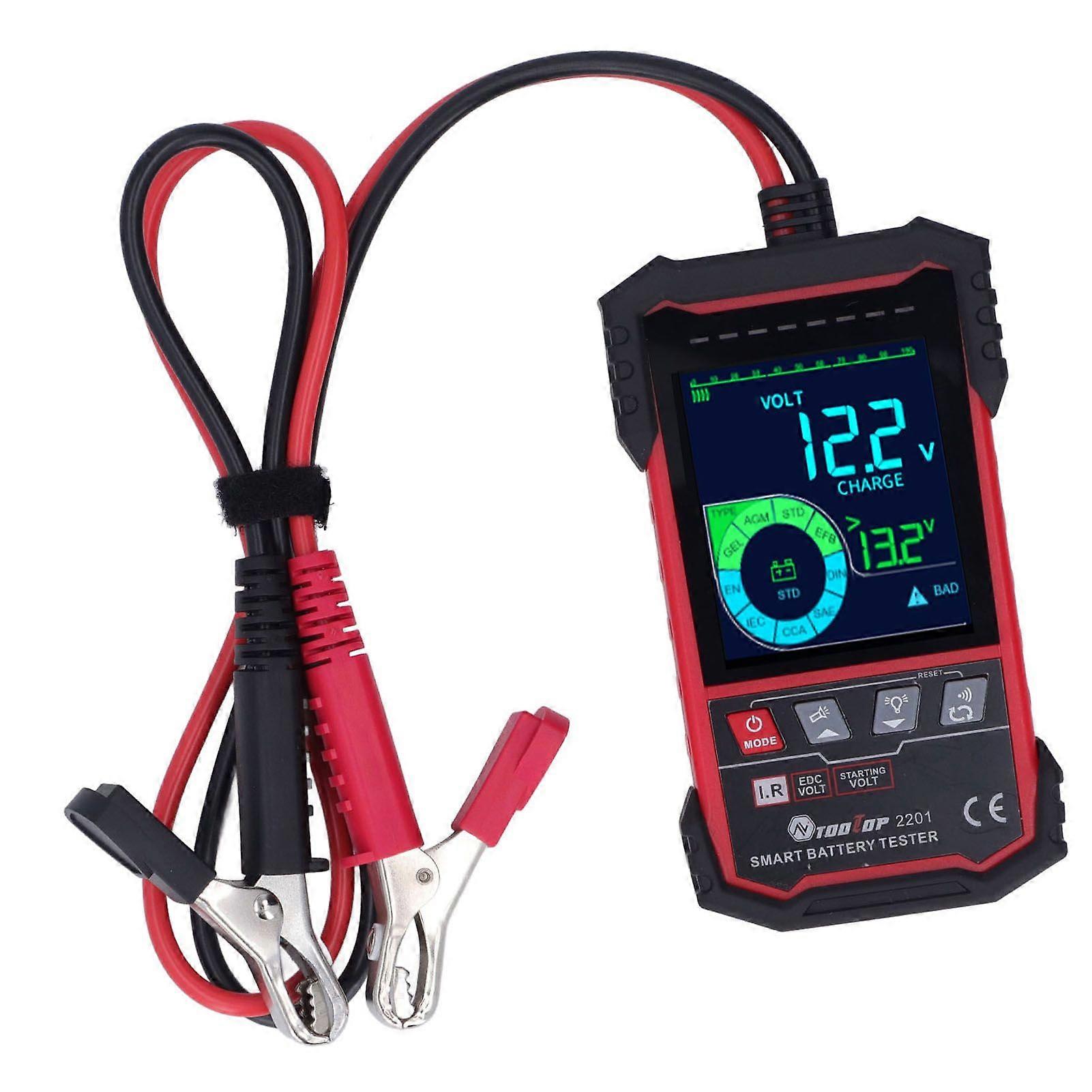 Car Battery Tester 12V 24V 1001999 CCA Load Automotive Alternator Testing Analyzer for Truck Marine 3.2in Screen