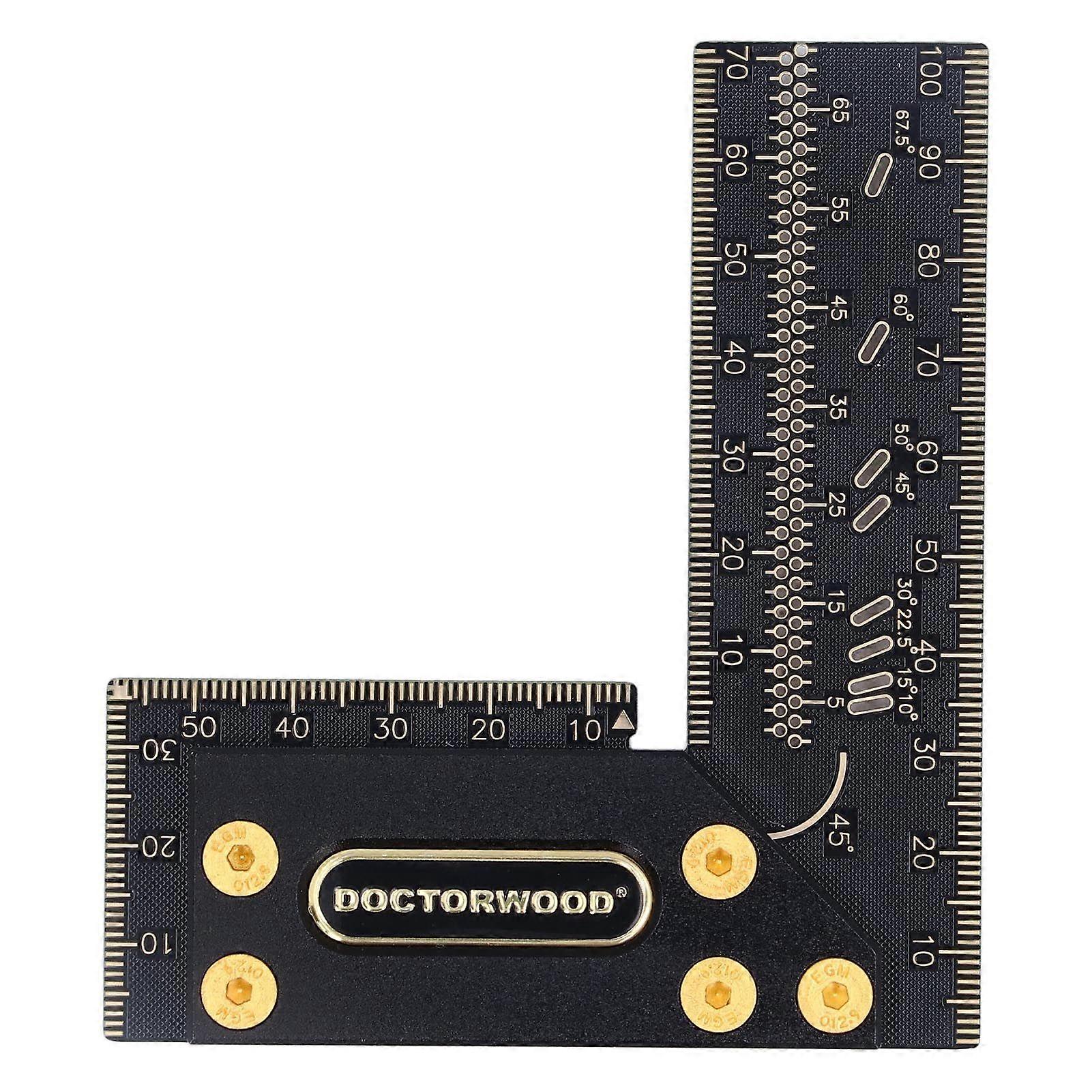 100mm Woodworking Scriber L Shape Square Ruler Aluminum Alloy Carpenter Scribing Marking Gauge