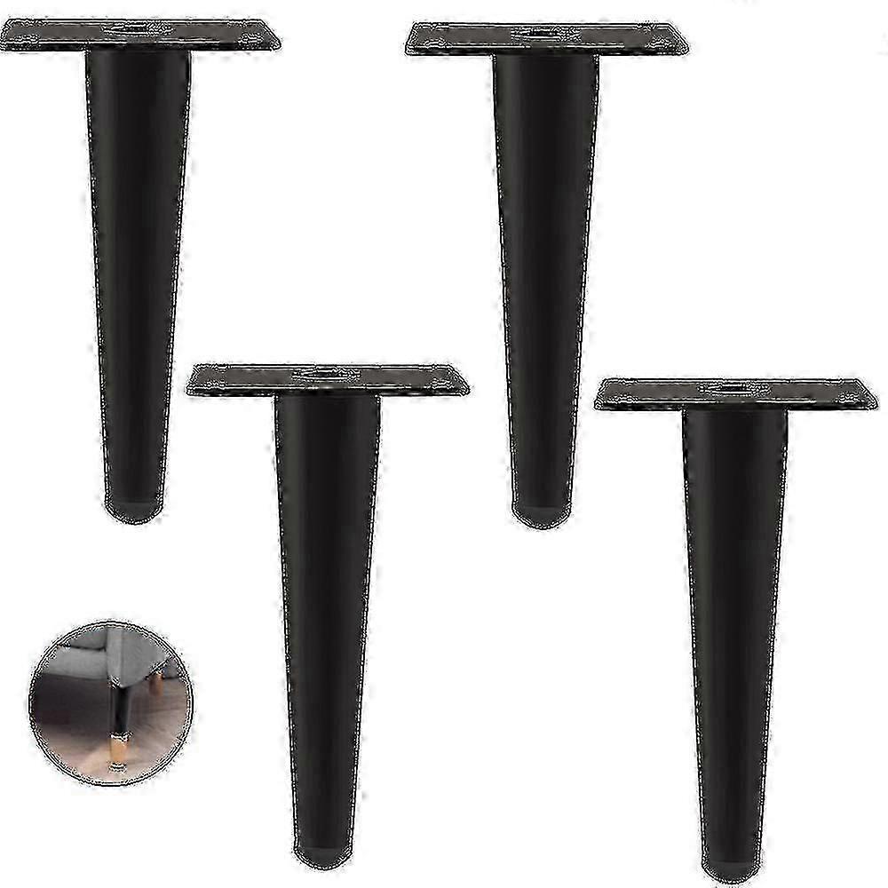 Furniture legs set of 4 for sofa and table with straight metal design