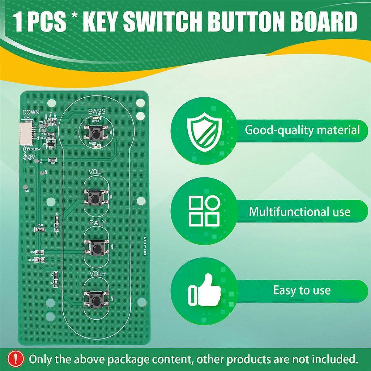 1pcs Key Switch Button Board Power Light Play Keyboard for Partybox100 Party Box 100 Connector