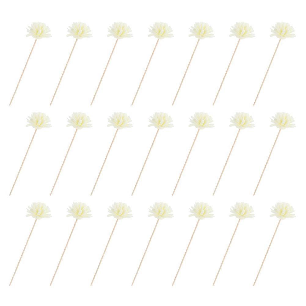 Flower Diffuser Aromatherapy Accessories for Home Decor 20Pcs Light Yellow