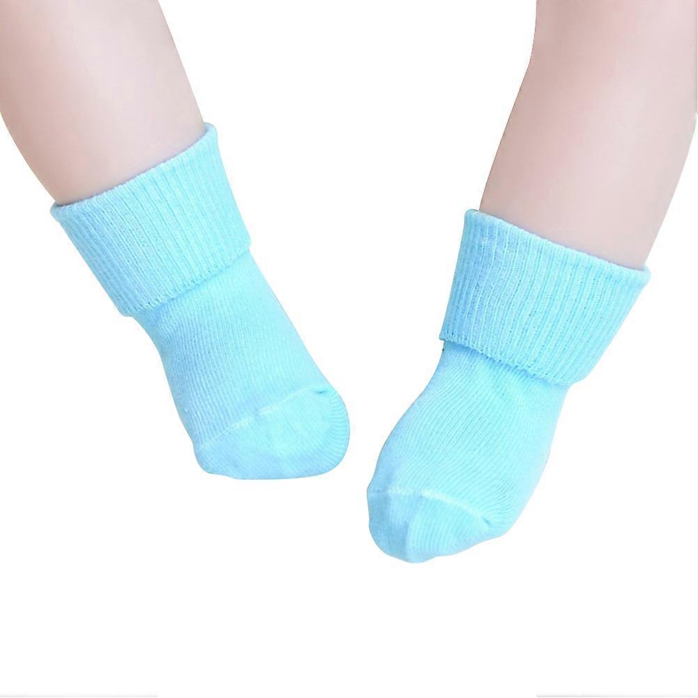 Baby Socks Non-Slip Turn Cuff Cotton Socks for Infant Toddler 4-6 Years