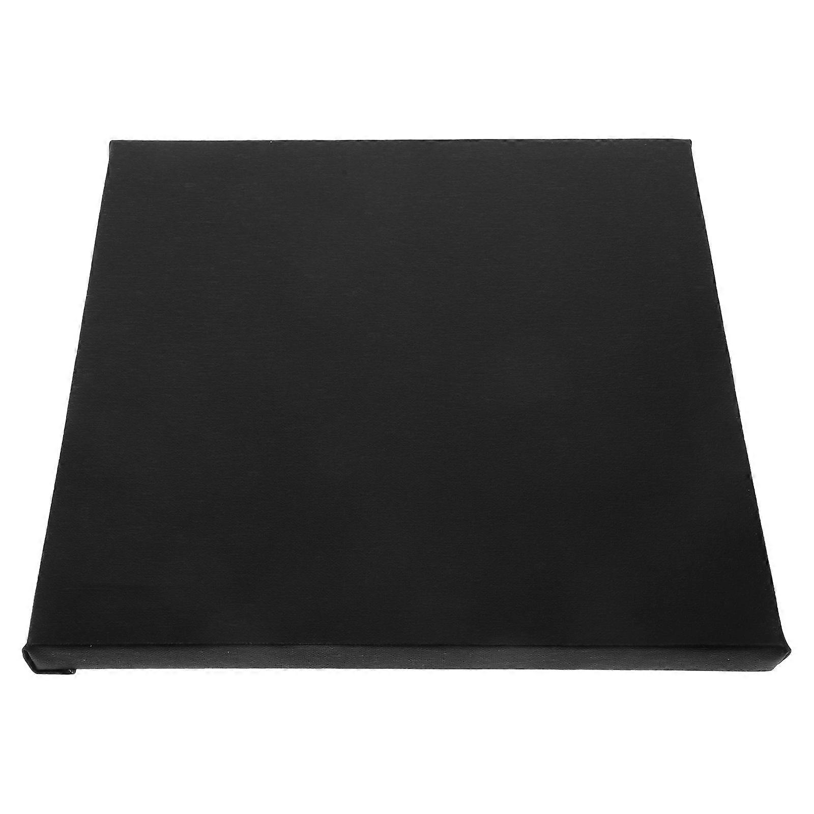 Black Canvas Boards for Painting with Cotton and Wood Frame 4Pcs for Acrylic Art