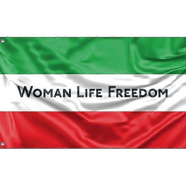 Iran Kvinne Liv Frihet Protest Flagg FG768