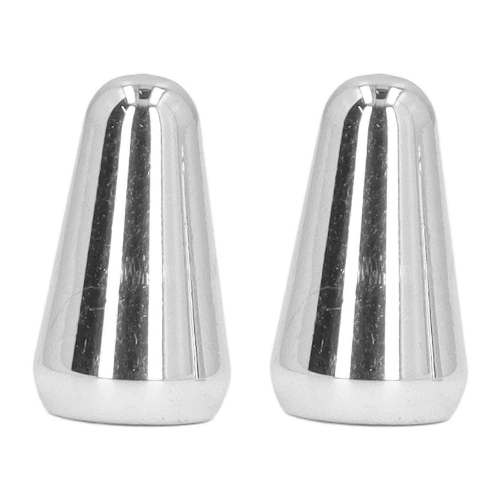 2PCS Guitar Pickup Switch Caps 3 Way 5 Way Toggle Switch Knob Tip Replacement for ST TL Style Electric Guitars Silver