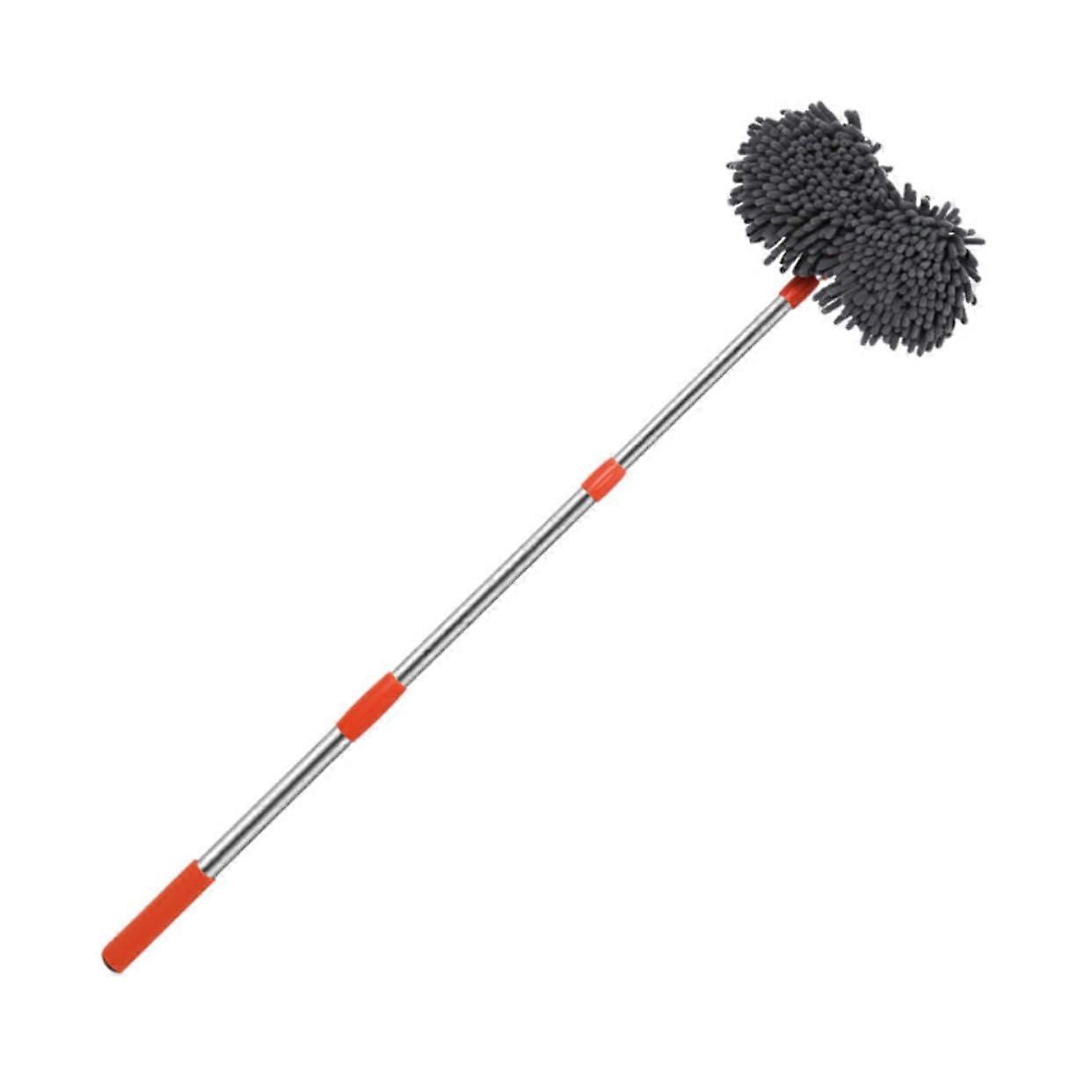 Telescopic Car Mop, Cleaning Brush With Long Handle, Twist Mop, Microfiber Head, Adjustable Length For Glass And Vehicles