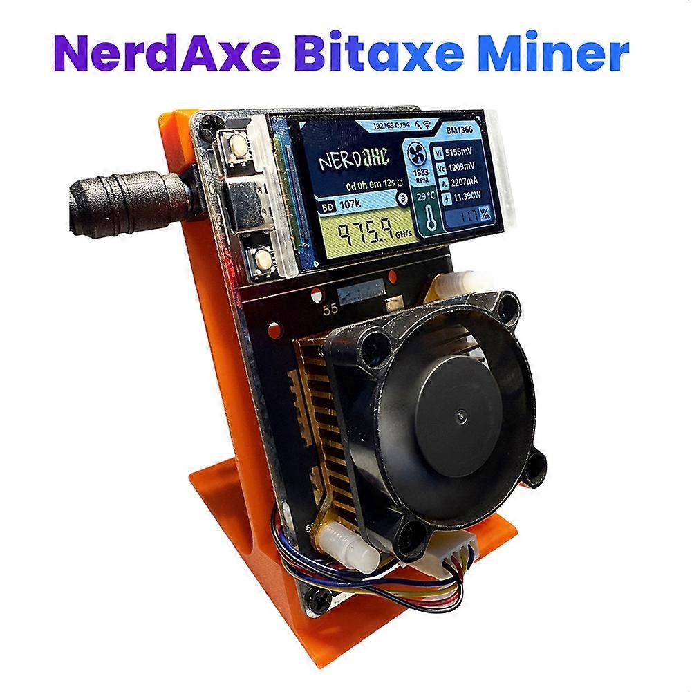 Aktualisierter NerdAxe NerdMiner Miner 500Gh/S Solo Lotterie BTC Miner BM1366 ASIC Chip Bitaxe Lotterie Mining Miner UK STECKER