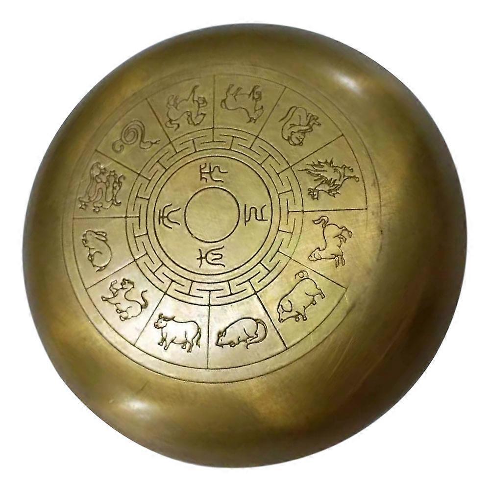 2Pcs Classical Style Copper Ink Saucer For Gift Recipients 10.5X10.5Cm Ideal Calligraphy Accessory Set