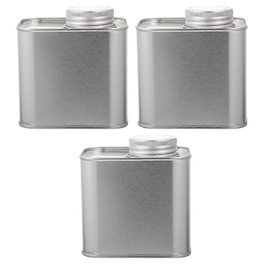 Tinplate Coffee Bean Can Airtight Lids Square Simple And Practical Hotel 3Pcs Food Storage