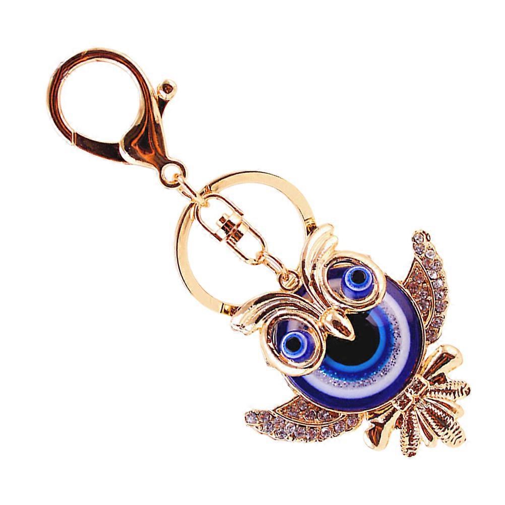 Evil Eye Owl Key Chain for Decor 5Pcs Creative Key Ring and Bag Pendant