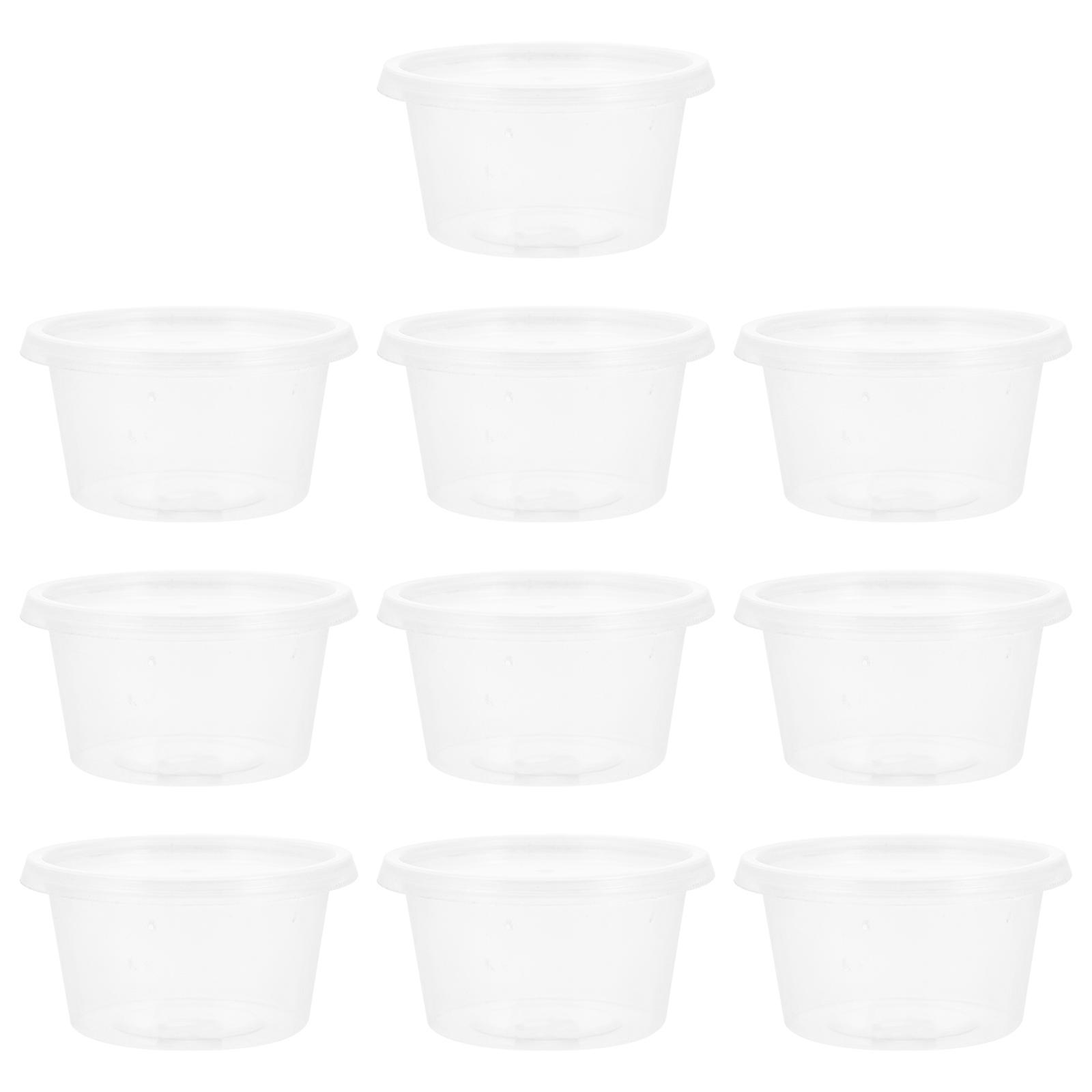 Pet Feeding Container Reptile Breeding Box for Pets 40Pcs Transparent Clear